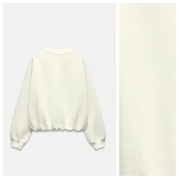 NWT. Zara White "San Diego 60" Sweatshirt. Size M. - Picture 6 of 12